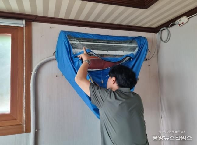 강화군복지재단, 취약계층 대상 에어컨 청소 지원사업 실시