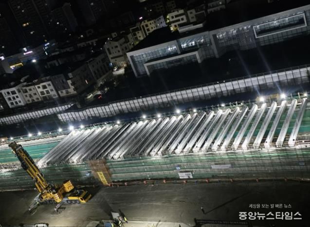 경의중앙선 철도복개 상부 구조물 설치 현황