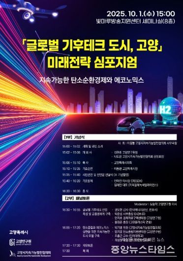 글로벌 기후테크 도시, 고양 미래전략 심포지업 포스터