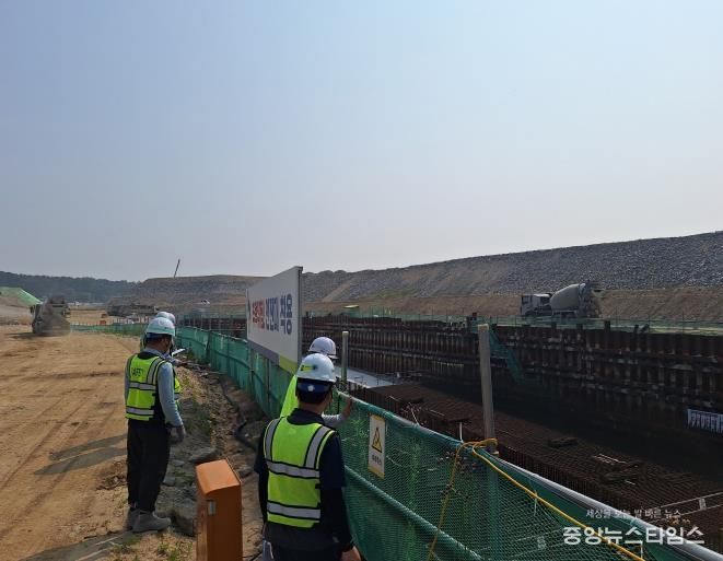 굴착 단부 점검(지하차도)