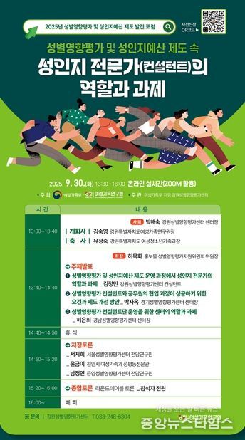 ‘2025년 성별영향평가 및 성인지예산 제도 발전 포럼’