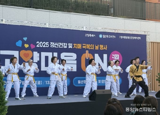 ‘치매극복의 날’행사에서 선보인 태권도 공연