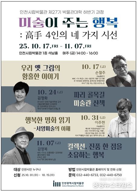 인천시립박물관 성인교육프로그램 제27기 박물관대학 하반기 과정