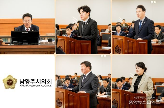 (윗줄부터 시계방향으로) 박경원 위원장, 김상수 의원, 이진환 의원, 이수련 의원, 김지훈(국) 의원