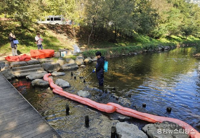 남동구, 수질오염사고 대응 역량 강화를 위한 방제 훈련 실시