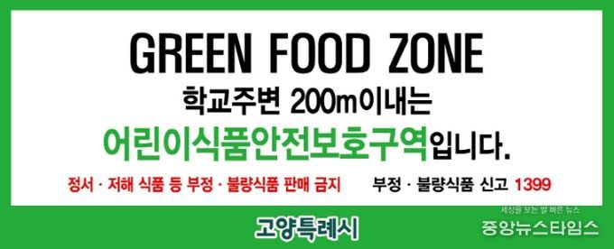 어린이 식품안전보호구역 표지판