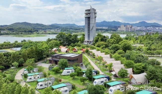 의왕시 왕송호수캠핑장 전경