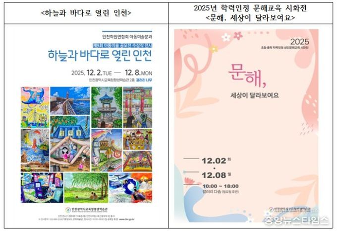 12월 ‘하늘과 바다로 열린 인천’ 및‘문해, 세상이 달라보여요’