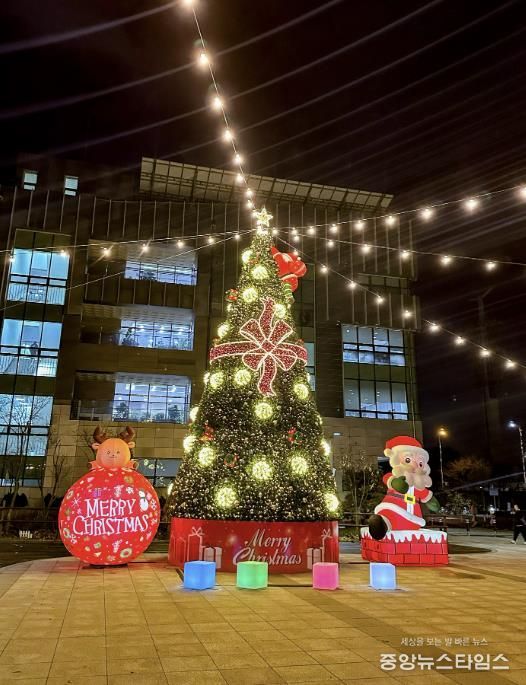 광명시청소년수련관, 겨울밤 수놓는 '빛의 초대' 대형 크리스마스 트리 점등