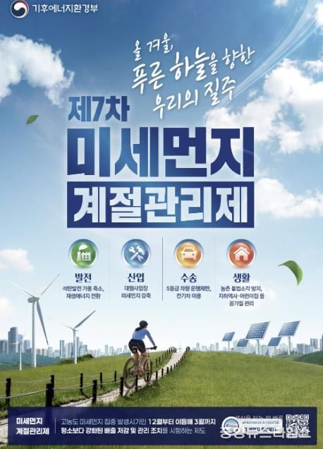 '7차 미세먼지 계절관리제' 포스터