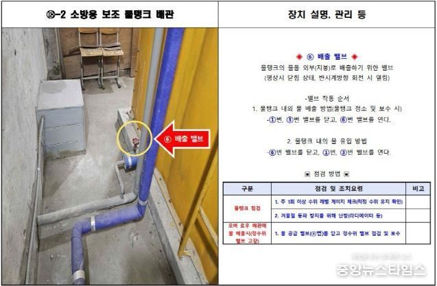 ‘학교시설 유지관리 설명서’ 내용 일부