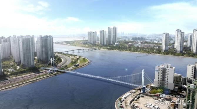 배곧~월곶 경관육교(보도교) 조감도 조감뷰.(시훙시 제공)