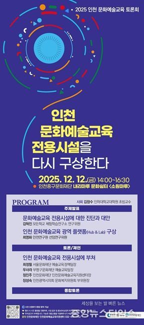 인천문화재단, '2025 인천 문화예술교육 토론회'