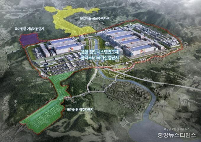 용인특례시에 조성되고 있는 이동남사 '용인 첨단시스템반도체 국가산업단지 조감도.(용인시 제공)