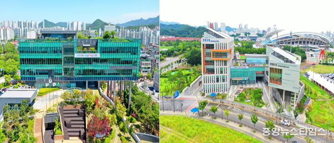 상록구청(왼쪽), 단원구청(오른쪽) 전경