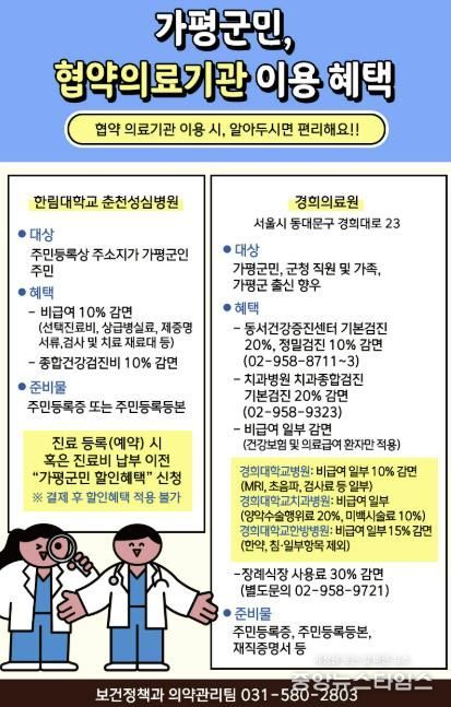 가평군, 야간·응급 의료서비스 등 알아두면 유용