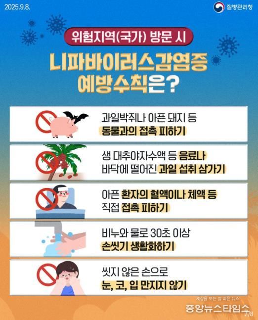 치명률 최대 75% 니파바이러스, 평택시민 해외여행시 주의 당부