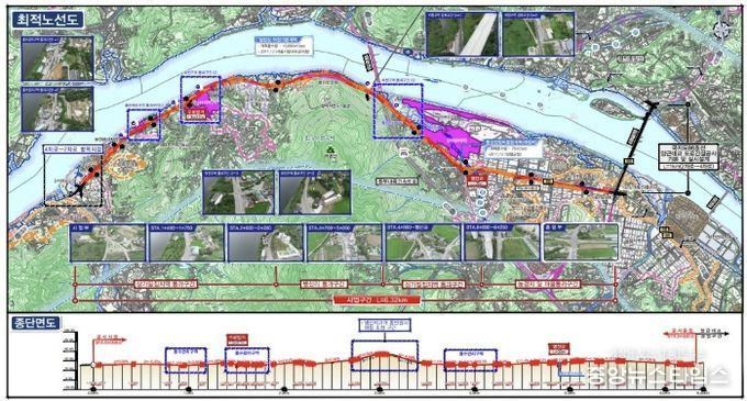 국지도88호선 강하~강상 최적노선도