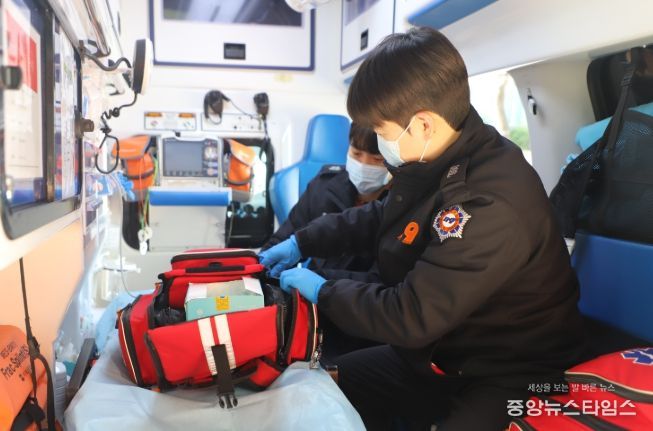 응급구조사 2급 양성반 구급차 동승실습